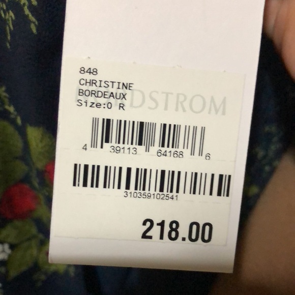 Reformation Christine mini Dress Bordeaux NWT - Picture 4 of 4